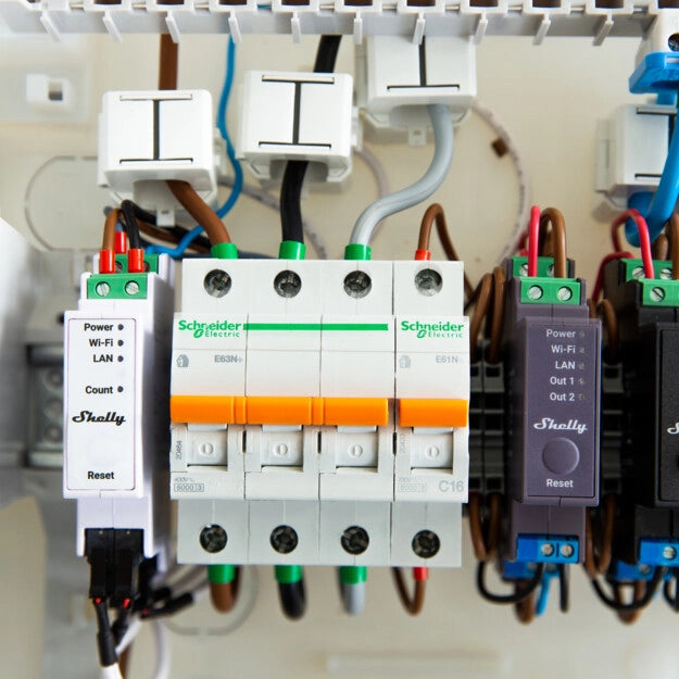 Shelly Pro 3EM Profesional releu wifi 3 canale si control contactor