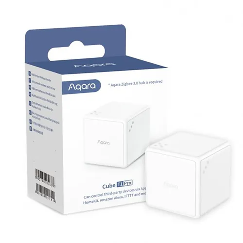 Cub interactiv Aqara Cube T1 PRO, cu pana la 6 actiuni programabile, Zigbee