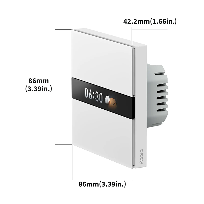 Întrerupător inteligent ‎Aqara Display Switch V1, 2 canale, Zigbee