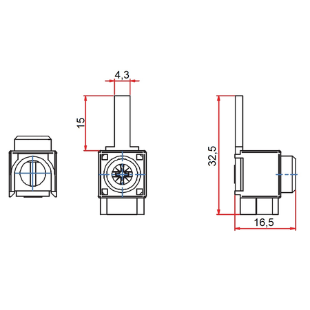 Clema conexiune pin 6-25mm², scurt, paralel