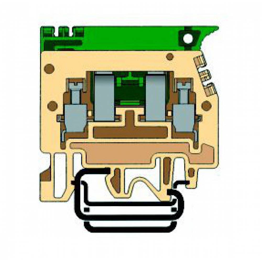 Clema sir port fuzibil SFR.4 bej 0,2-6 mmp