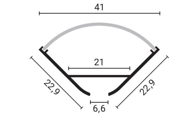 PROFIL BANDA LED DE COLT 2M