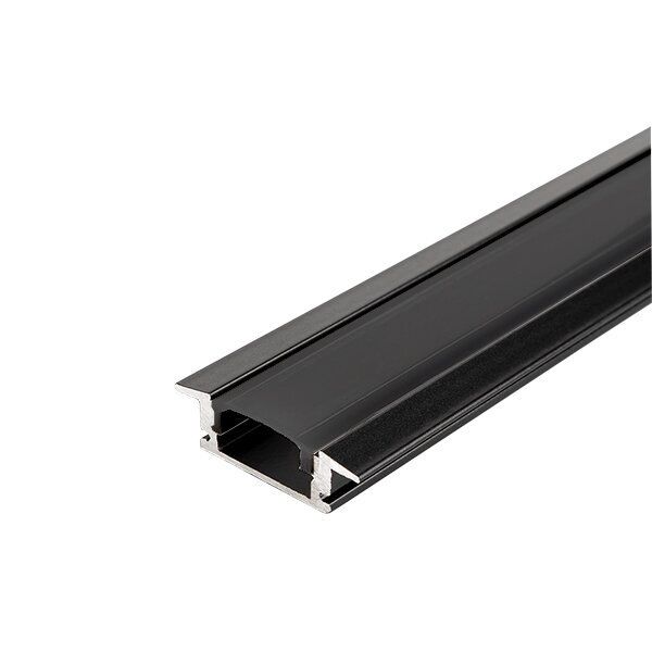 Profil incastrat negru cu dispersor negru