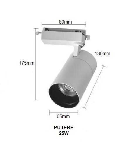 Proiector LED, 25W, 3000K Lumina Calda, Directionabil Pe Sina Monofazata, Alb