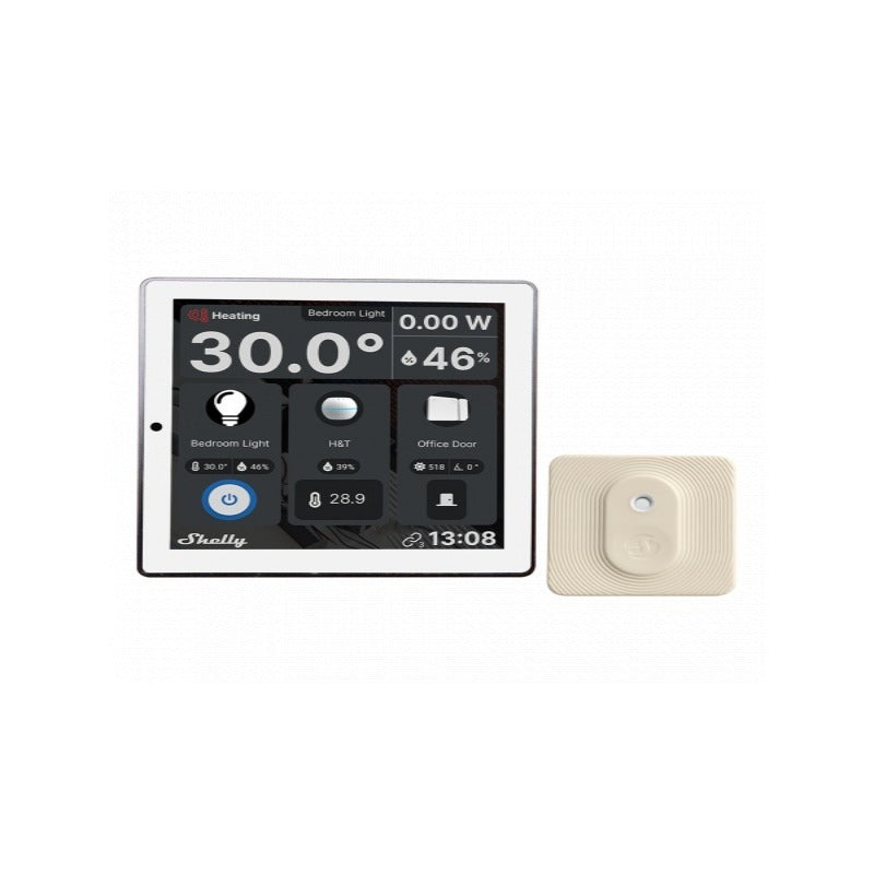 Intrerupator Smart cu touchscreen Shelly Wall Display, Alb, Wi-FI, Bluethooth + BLU H&amp;T