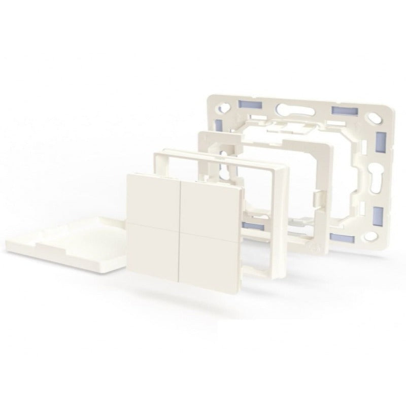 Comutator de perete Shelly BLU Wall Switch 4 + rama pentru cadre Legrand/Shelly