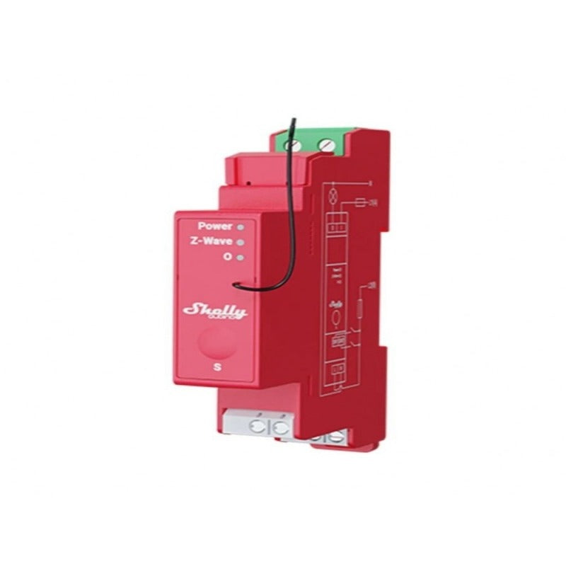 Releu inteligent Shelly Qubino Wave Pro 1PM, 16A, 1 canal, masurarea consumului, Z-Wave