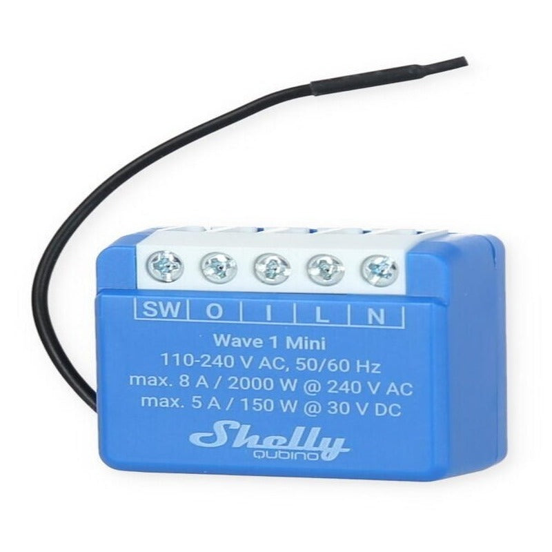 Releu inteligent Shelly Qubino Wave 1 Mini, 1 canal, 8A, Z-Wave, contact uscat, Z-Wave