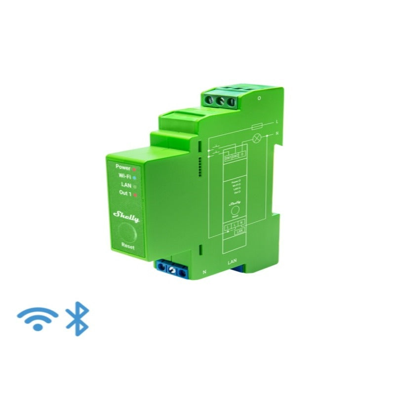Releu inteligent Shelly PRO Dimmer 1PM, 1 canal, monitorizare consum, functie de dimming