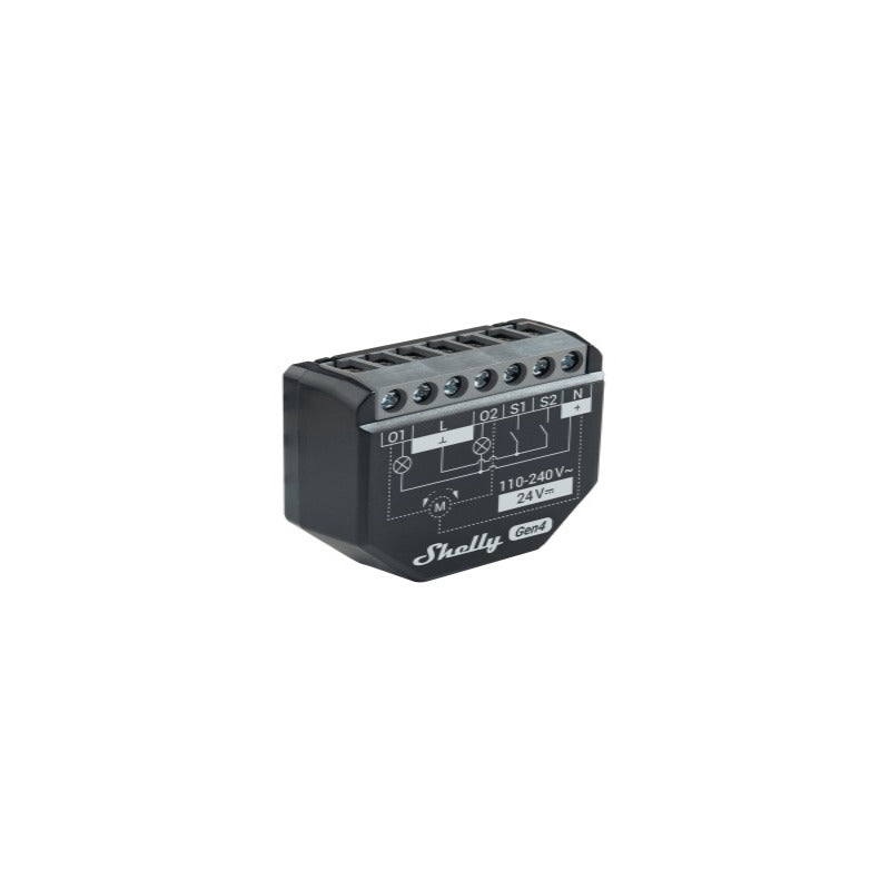 Releu inteligent Shelly 2PM GEN4, 2 canale, 2x10A, monitorizare consum, multiprotocol (WiFi, bluetooth, matter, zigbee) , integrare Home Assistant