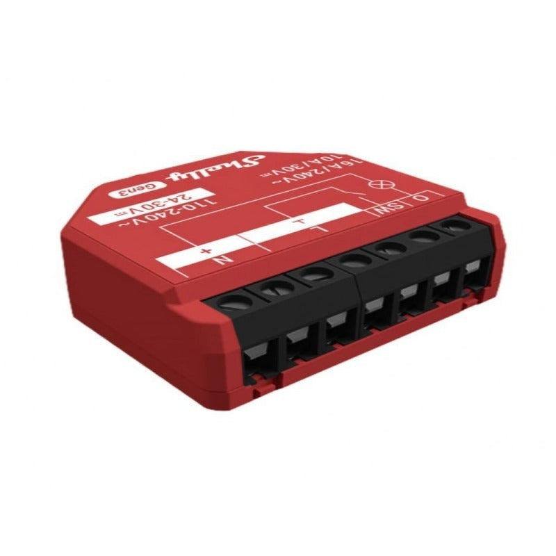 Releu inteligent Shelly 1PM GEN3, 1 canal, 16A, WiFi, functie de monitorizare consum