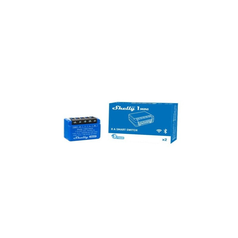 Releu inteligent Shelly 1 Mini GEN3, 1 canal, 8A