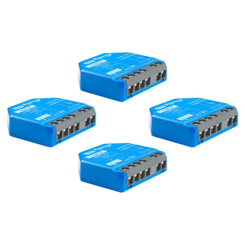 Pachet de 4 x Shelly 1 Gen4 – Modul releu inteligent WiFi, Matter, Zigbee, Bluetooth