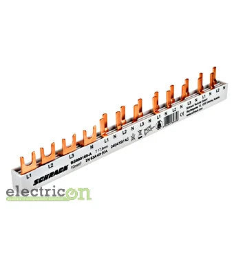 Busbar furca, 1xDiferential 4 poli + 8 x Intrerupator Automat 1P+N