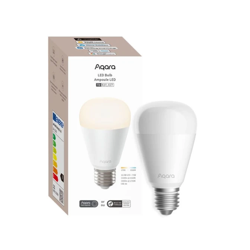 Bec LED Aqara Bulb T2, E27, 1100 Lumeni, Thread, Zigbee (doar lumina alba)