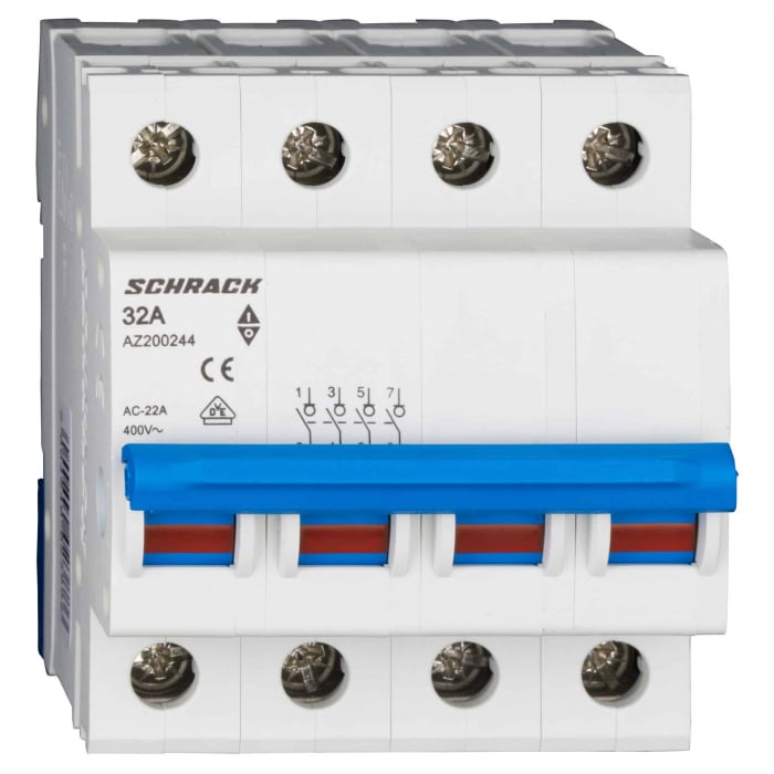 Comutator principal modular 32A, 4-poli Serie AMPARO