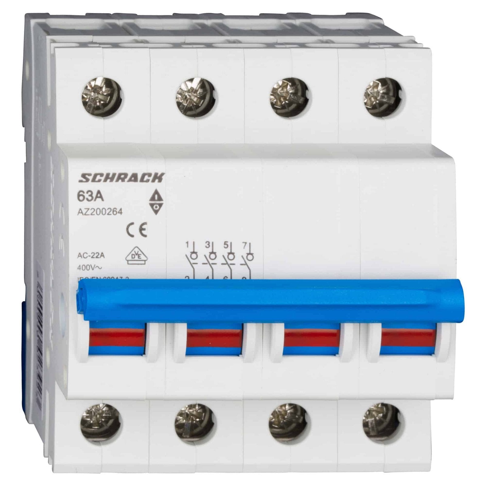 Comutator principal modular 63A, 4-poli Serie AMPARO