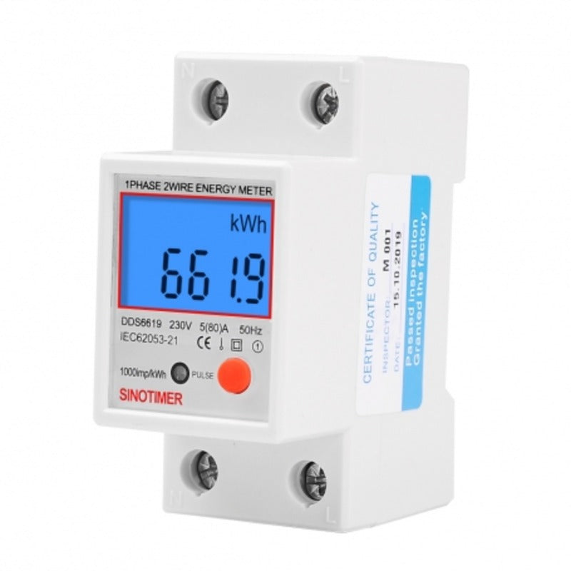 Contor monofazat de energie electrica, Sina, Sinotimer, KWH, DDS6619-012, 230V, ecran digital LED