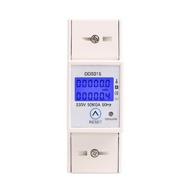 Contor monofazat de energie electrica, Sinotimer, 230V AC 50-60Hz, 5(80)A, ecran digital LED iluminat, DDS015