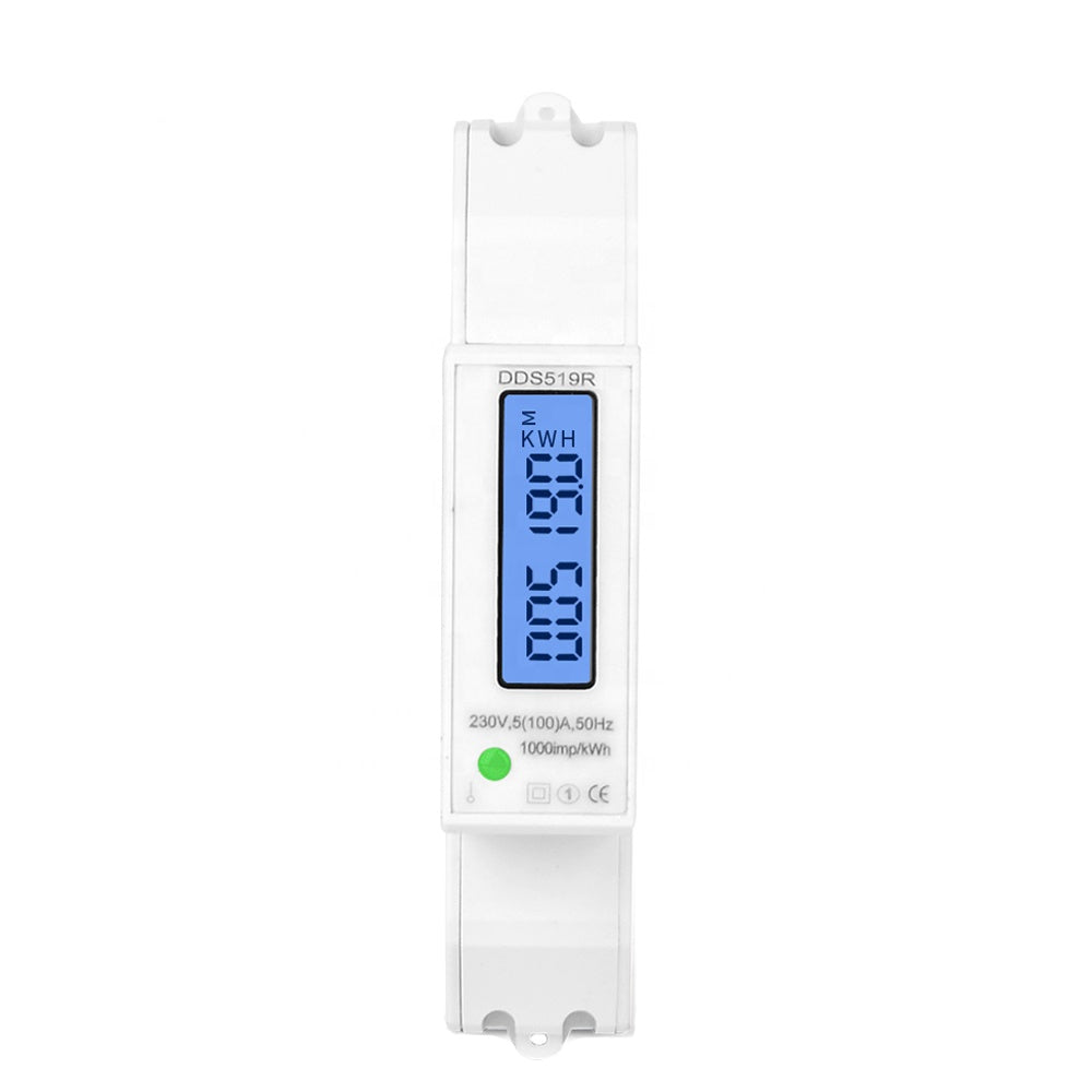 Contor monofazat de energie electrica, Sinotimer, 230V AC 50Hz, 5(100)A, ecran digital LED iluminat, DDS519R