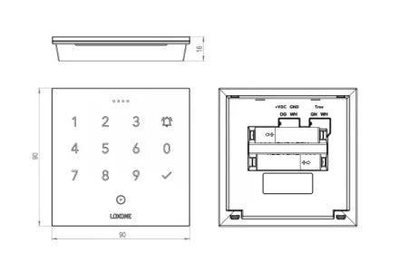 Control Acces Loxone Tree Antracit - NFC Code Touch Tree Anthracite