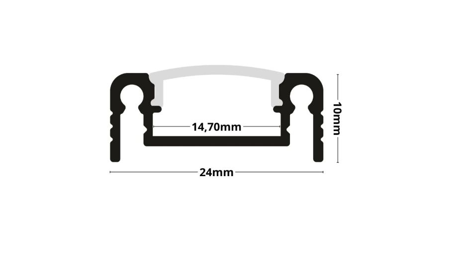 Profil banda Led alb 2metri