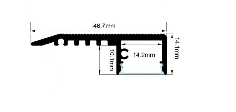 Profil trepte din aluminiu pentru Banda Led