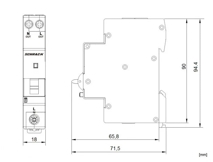 Disjunctor diferential, RCBO,Tip A, B 10 , 30mA,1P+N un modul, 6kA