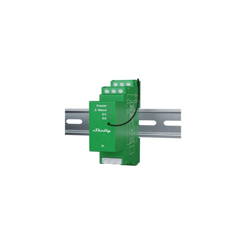 Shelly Wave Pro Dimmer 2PM – modul de reglare a intensității luminii cu 2 ieșiri (Z-Wave)