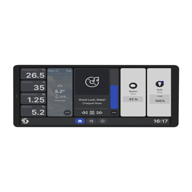 Shelly Wall Display X2 Silver – Panou de Control Smart Home, Ecran Tactil 4", Gateway Bluetooth și Senzori Integrați