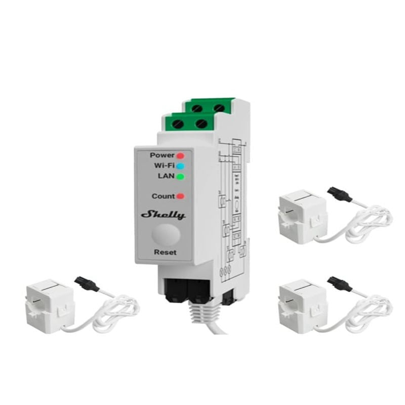 Shelly Pro 3EM Profesional releu wifi 3 canale si control contactor