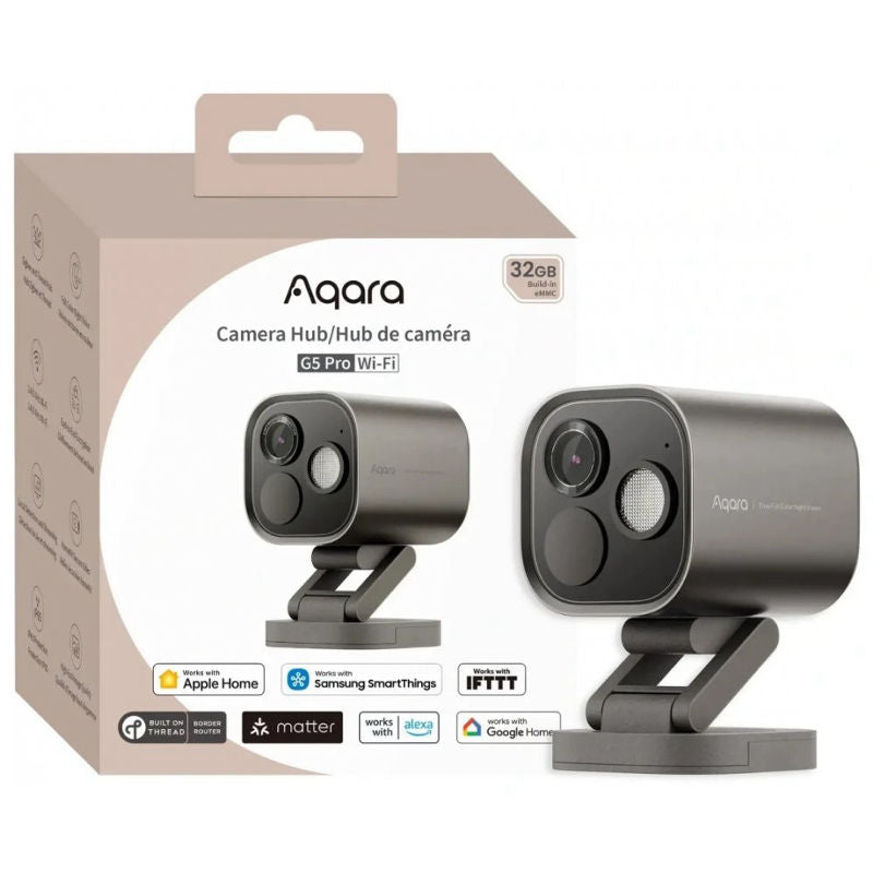 Camera inteligenta Aqara Hub G5 PRO, WIFI, Gri cu Hub Zigbee incorporat