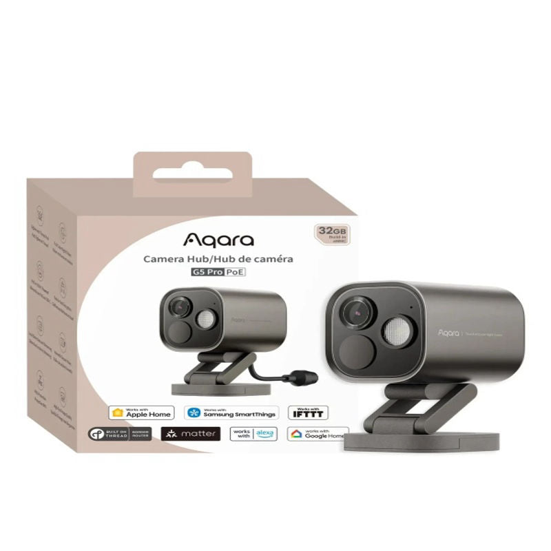 Camera inteligenta Aqara Hub G5 PRO, POE, Gri cu Hub Zigbee incorporat