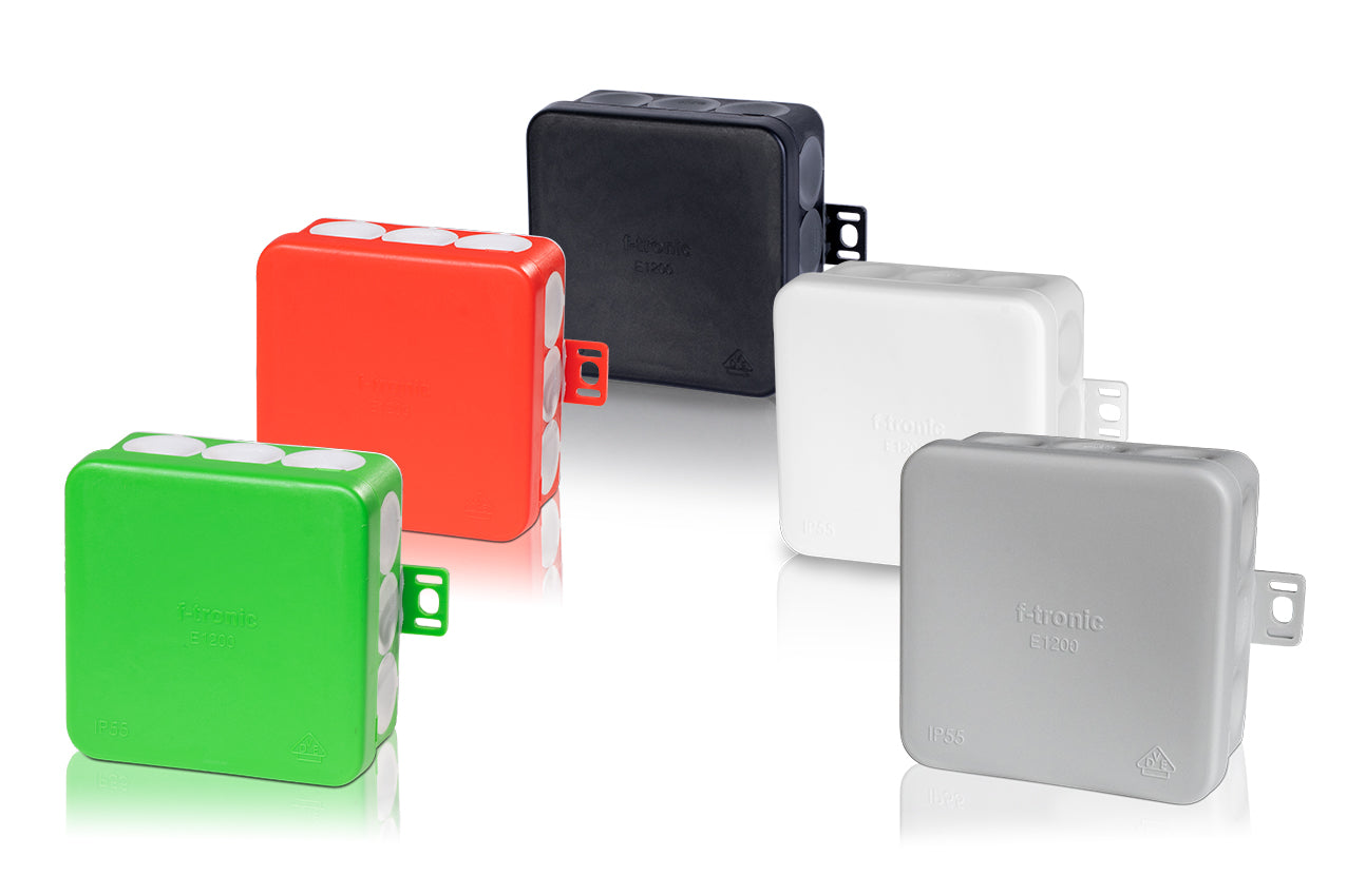 Doza ramificatie neagra cu membrana 80x80mm IP55 F-tronic