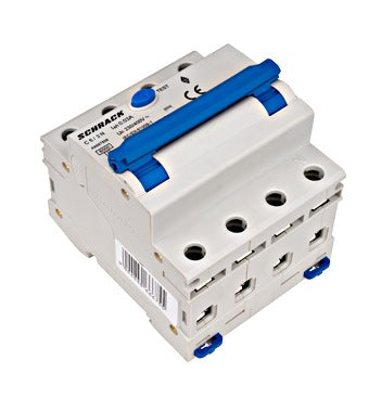 Intrerupator diferential RCBO, 3P+N, 30mA, 6kA, curba C, tip A, 6A, Amparo, Schrack