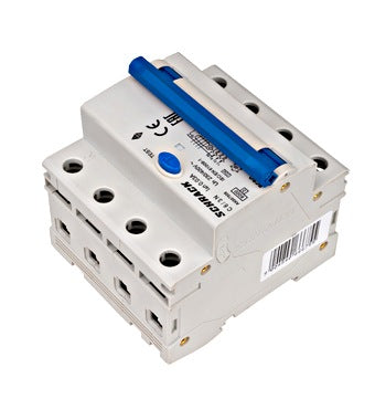 Intrerupator diferential RCBO, 3P+N, 30mA, 6kA, curba C, tip A, 6A, Amparo, Schrack