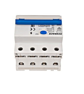 Intrerupator diferential RCBO, 3P+N, 30mA, 6kA, curba C, tip A, 6A, Amparo, Schrack