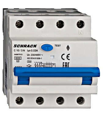 Intrerupator diferential RCBO, 1P+N, C16, 30mA, tip A, 16A, Amparo, Schrack