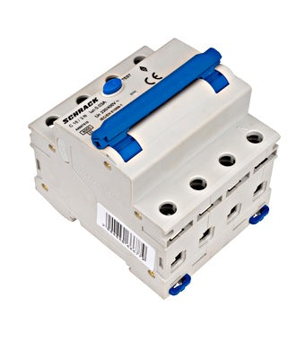 Intrerupator diferential RCBO, 3P+N, 30mA, 6kA, curba C, tip A, 16A, Amparo, Schrack