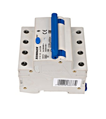 Intrerupator diferential RCBO, 3P+N, 30mA, 6kA, curba C, tip A, 16A, Amparo, Schrack