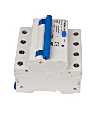 Intrerupator diferential RCBO, 3P+N, 30mA, 6kA, curba B, tip A, 20A, Amparo, Schrack