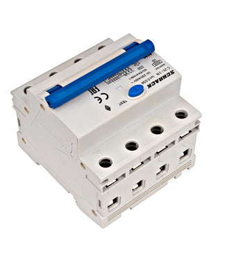 Intrerupator diferential RCBO, 3P+N, 30mA, 6kA, curba C, tip A, 25A, Amparo, Schrack