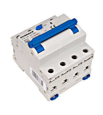 Intrerupator diferential RCBO, 3P+N, 30mA, 6kA, curba C, tip A, 32A, Amparo, Schrack