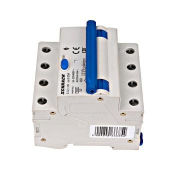 Intrerupator diferential RCBO, 3P+N, 30mA, 6kA, curba C, tip A, 32A, Amparo, Schrack