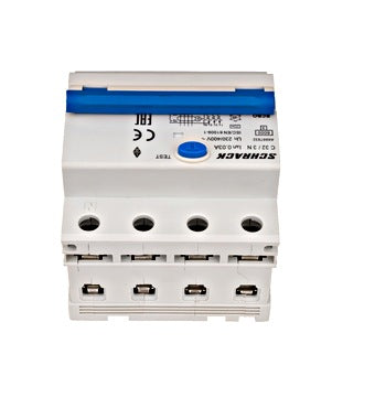 Intrerupator diferential RCBO, 3P+N, 30mA, 6kA, curba C, tip A, 32A, Amparo, Schrack