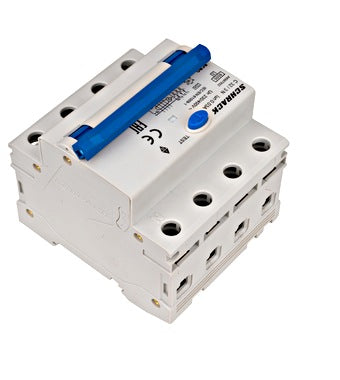 Intrerupator diferential RCBO, 3P+N, 30mA, 6kA, curba C, tip A, 32A, Amparo, Schrack