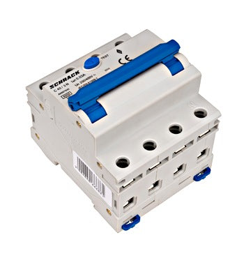 Intrerupator diferential RCBO, 3P+N, 30mA, 6kA, curba C, tip A, 40A, Amparo, Schrack