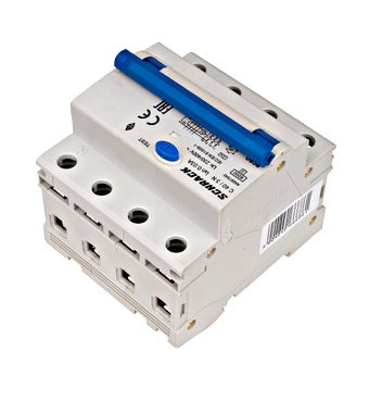 Intrerupator diferential RCBO, 3P+N, 30mA, 6kA, curba C, tip A, 40A, Amparo, Schrack