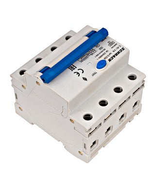 Intrerupator diferential RCBO, 3P+N, 30mA, 6kA, curba C, tip A, 40A, Amparo, Schrack