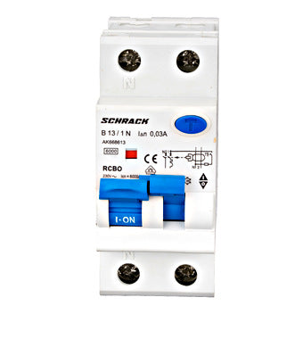 Siguranta diferentiala RCBO, B13, 13A 1P+N, 6kA, 30mA, tip A, AMPARO, Schrack